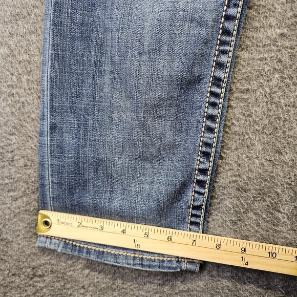 BKE Jake Straight Leg Jeans Mens Size 30S (30x29) Blue Faded Distress Stretch - Picture 11 of 11